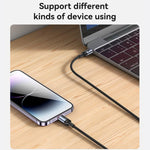 Yesido CA182 PD27W 3A كابل بيانات شحن USB-C / Type-C إلى 8 دبابيس، الطول: 1.2م، CA182