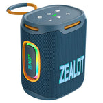 مكبر صوت بلوتوث مقاوم للماء بقوة 25 واط Zealot S122 مع إضاءة RGB خارجية IPX6