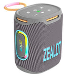 مكبر صوت بلوتوث مقاوم للماء بقوة 25 واط Zealot S122 مع إضاءة RGB خارجية IPX6