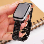 سوار ساعة من الفولاذ المقاوم للصدأ بست سلاسل، لساعات Apple Watch مقاسات 46مم / 49مم / 45مم / 44مم، لساعات Apple Watch مقاسات 42مم / 41مم / 40مم / 38مم