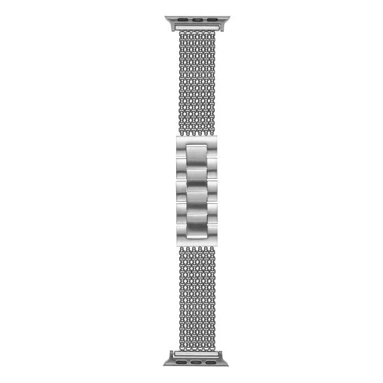 سوار ساعة من الفولاذ المقاوم للصدأ بست سلاسل، لساعات Apple Watch مقاسات 46مم / 49مم / 45مم / 44مم، لساعات Apple Watch مقاسات 42مم / 41مم / 40مم / 38مم