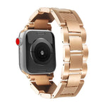 سوار ساعة من الفولاذ المقاوم للصدأ بثلاث خرزات بنمط خيط الموجة، لساعات Apple Watch مقاسات 46مم / 49مم / 45مم / 44مم، لساعات Apple Watch مقاسات 42مم / 41مم / 40مم / 38مم