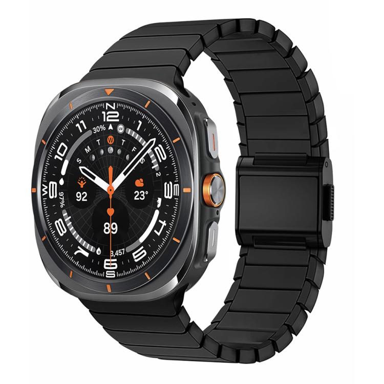 سوار ساعة من الفولاذ المقاوم للصدأ مع إبزيم نورمان من الخيزران، لساعات Samsung Galaxy Watch Ultra 47mm / Ultra 2025