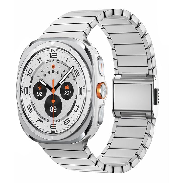سوار ساعة من الفولاذ المقاوم للصدأ مع إبزيم نورمان من الخيزران، لساعات Samsung Galaxy Watch Ultra 47mm / Ultra 2025