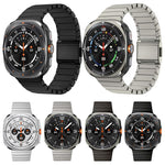 سوار ساعة من الفولاذ المقاوم للصدأ مع إبزيم نورمان من الخيزران، لساعات Samsung Galaxy Watch Ultra 47mm / Ultra 2025
