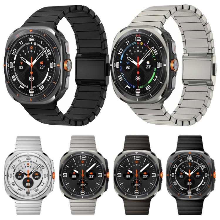 سوار ساعة من الفولاذ المقاوم للصدأ مع إبزيم نورمان من الخيزران، لساعات Samsung Galaxy Watch Ultra 47mm / Ultra 2025