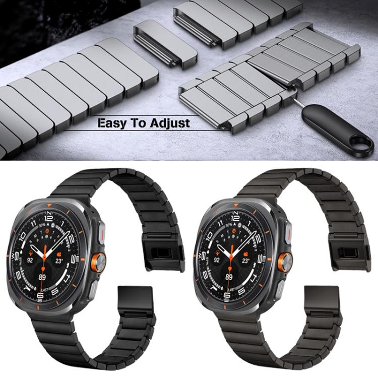سوار ساعة من الفولاذ المقاوم للصدأ مع إبزيم نورمان من الخيزران، لساعات Samsung Galaxy Watch Ultra 47mm / Ultra 2025