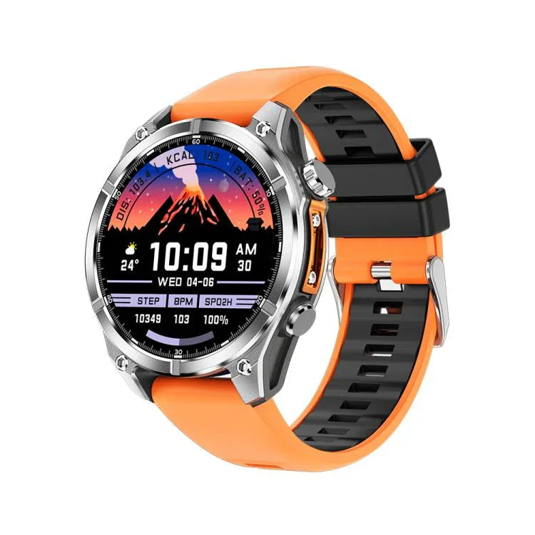HD300 ساعة ذكية رياضية بشاشة AMOLED بحجم 1.43 بوصة مع حزام سيليكون، تدعم كشف أكسجين الدم