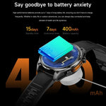 HD300 ساعة ذكية رياضية بشاشة AMOLED بحجم 1.43 بوصة مع حزام سيليكون، تدعم كشف أكسجين الدم