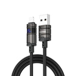 كابل بيانات REMAX C01-AL مضفر من النايلون USB إلى 8 دبابيس بقوة 3 أمبير، الطول: 1.2 متر، USB إلى 8 دبابيس