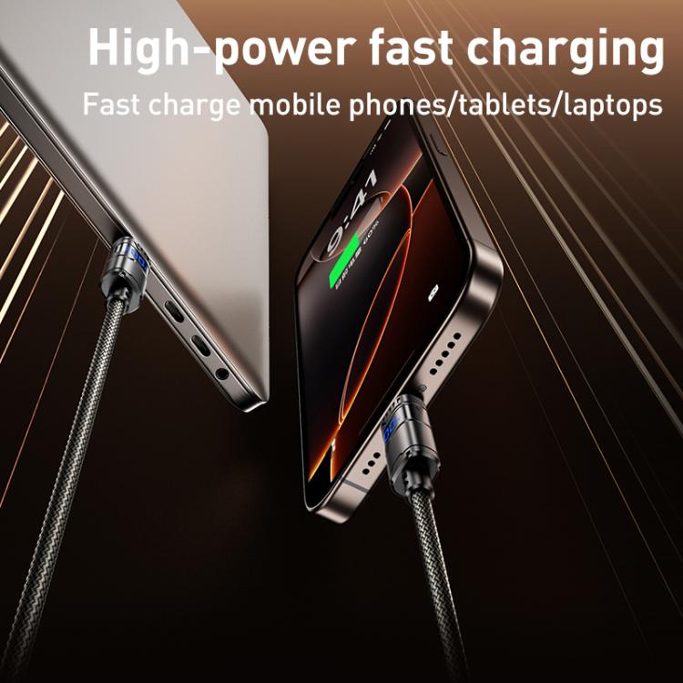 كابل بيانات REMAX C01-AL مضفر من النايلون USB إلى 8 دبابيس بقوة 3 أمبير، الطول: 1.2 متر، USB إلى 8 دبابيس