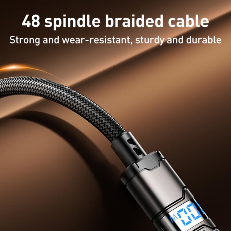 كابل بيانات REMAX C01-AL مضفر من النايلون USB إلى 8 دبابيس بقوة 3 أمبير، الطول: 1.2 متر، USB إلى 8 دبابيس