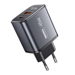 شاحن سريع REMAX U2-AC بقوة 45 واط USB و Type-C GaN مع شاشة رقمية، قابس الاتحاد الأوروبي، قابس المملكة المتحدة