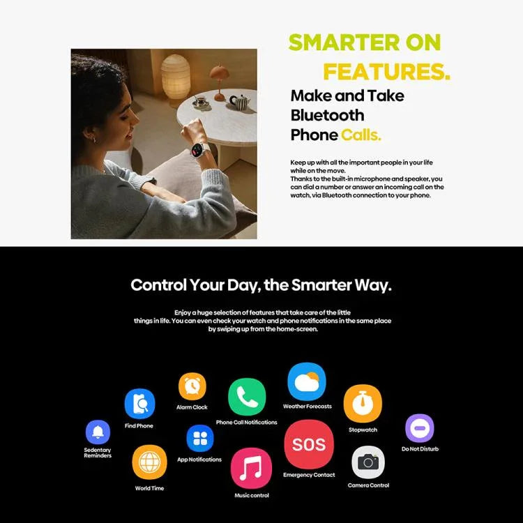 ساعة ذكية Zeblaze Btalk 3 مع GPS وشاشة AMOLED عالية الدقة 1.43 بوصة، دعم مكالمات بلوتوث