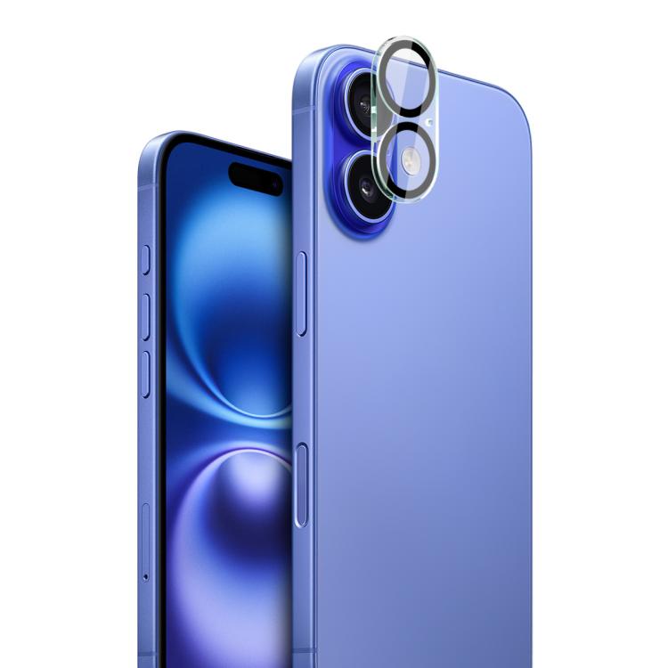 فيلم عدسة كاميرا خلفية مدمجة عالية الدقة من IMAK، تصميم العين السوداء، لهواتف iPhone 16e / 17e، iPhone 17 Pro Max، iPhone 17 Pro، iPhone 17، iPhone Air
