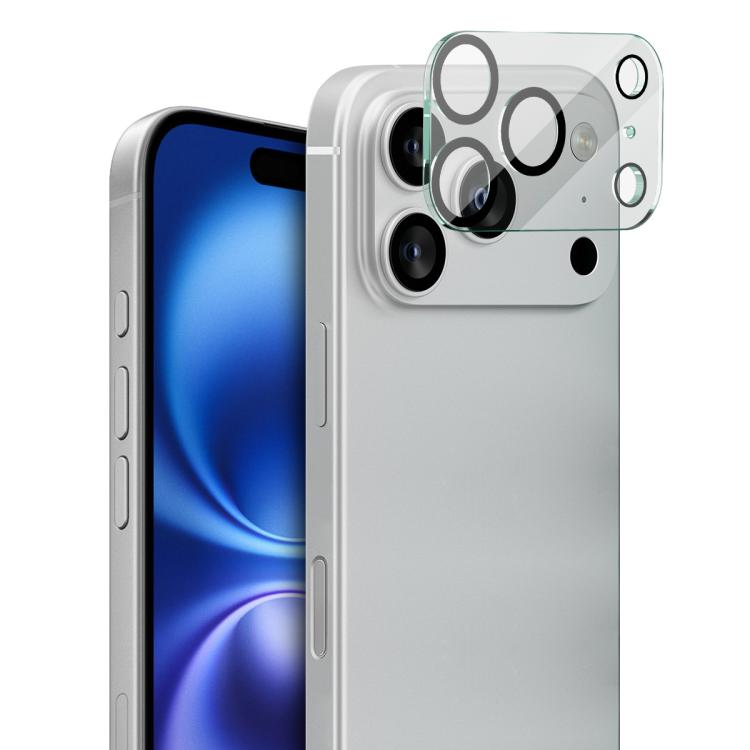 فيلم عدسة كاميرا خلفية مدمجة عالية الدقة من IMAK، تصميم العين السوداء، لهواتف iPhone 16e / 17e، iPhone 17 Pro Max، iPhone 17 Pro، iPhone 17، iPhone Air