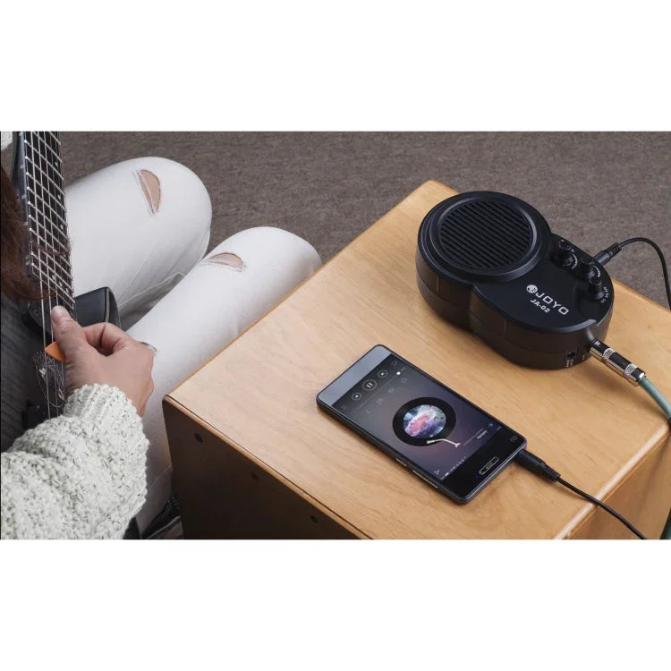 مضخم صوت جيتار كهربائي صغير JOYO JA-02 بقوة 3 واط مع تحكم في الصوت والنغمة والتشويه، JA-02
