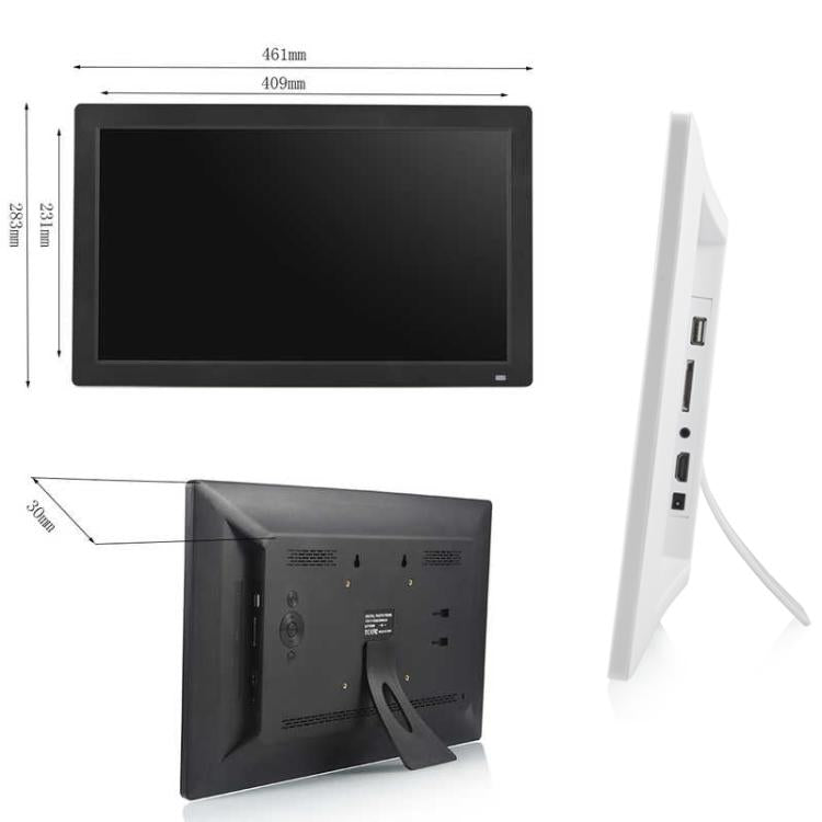 إطار صور رقمي بشاشة LED بحجم 18.5 بوصة XCLT1850، قابس أمريكي، قابس أوروبي، قابس بريطاني، قابس أسترالي