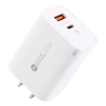 شاحن سريع AR-PD12 بقوة 65 واط QC3.0 USB و USB-C / Type-C PD، قابس الولايات المتحدة، قابس الولايات المتحدة