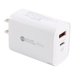 شاحن سريع AR-PD12 بقوة 65 واط QC3.0 USB و USB-C / Type-C PD، قابس الولايات المتحدة، قابس الولايات المتحدة