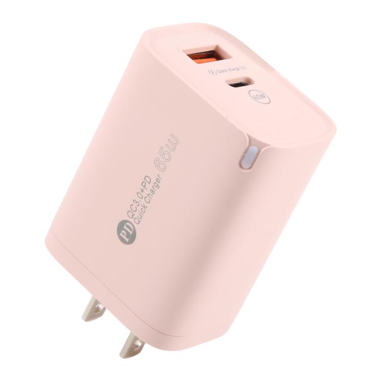 شاحن سريع AR-PD12 بقوة 65 واط QC3.0 USB و USB-C / Type-C PD، قابس الولايات المتحدة، قابس الولايات المتحدة