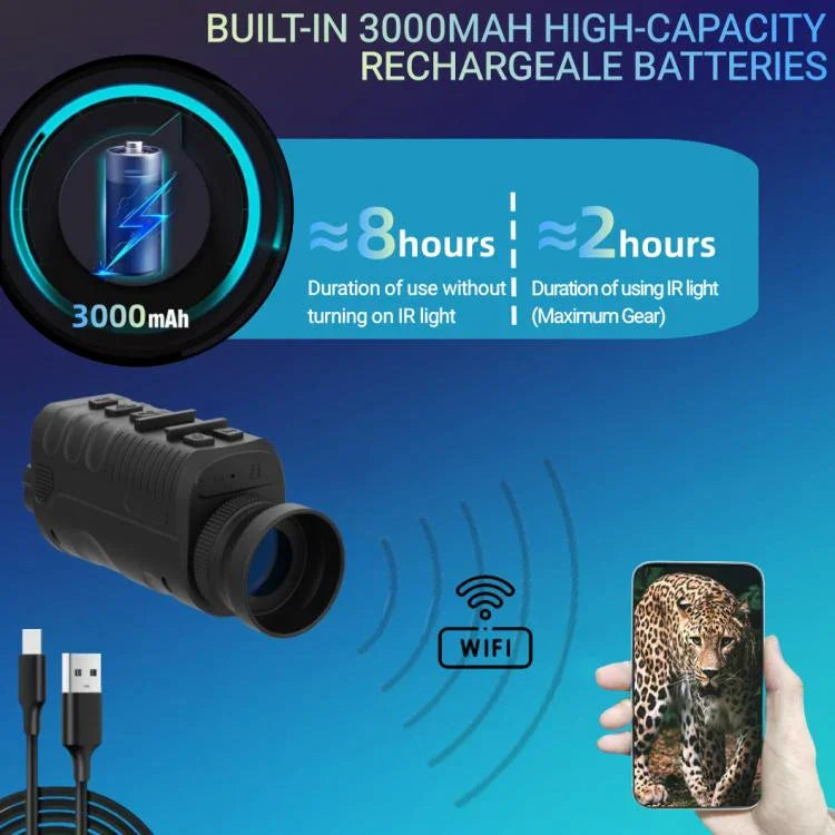 جهاز رؤية ليلية بالأشعة تحت الحمراء مثبت على الرأس بشاشة OLED دائرية بحجم 1.39 بوصة ودقة 4K من NVG07S