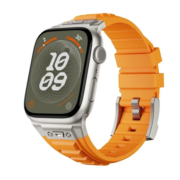 Kalebol High Stretch Silicone Armor Watch Band, For Apple Watch 46mm / 49mm / 45mm / 44mm