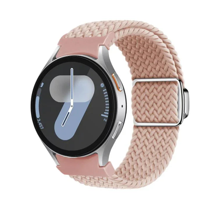 Kalebol Button Braided Loop Magnetic Buckle Watch Band, For Samsung Galaxy Watch 5 Pro / 6 / 7