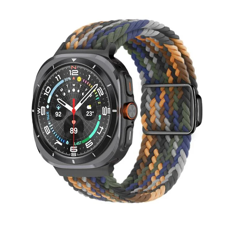 Kalebol Braided Loop Magnetic Black Buckle Watch Band, For Samsung Galaxy Watch Ultra 47mm / Ultra 2025