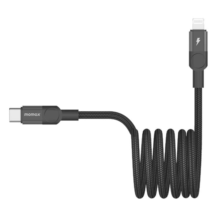 MOMAX DL57D Mag.Link 60W كابل بيانات شحن سريع مضفر مغناطيسي Type-C إلى 8 دبابيس، الطول: 1م