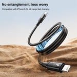 MOMAX DL57D Mag.Link 60W كابل بيانات شحن سريع مضفر مغناطيسي Type-C إلى 8 دبابيس، الطول: 1م