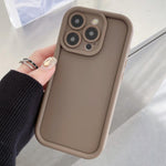 غطاء هاتف TPU بإطار مقاوم للصدمات مع فتحات دقيقة ومعتم، لهاتف iPhone 16 Pro، لهاتف iPhone 16 Plus، لهاتف iPhone 16، لهاتف iPhone 15 Pro Max، لهاتف iPhone 15 Pro، لهاتف iPhone 15 Plus