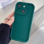 غطاء هاتف TPU بإطار مقاوم للصدمات مع فتحات دقيقة ومعتم، لهاتف iPhone 16 Pro، لهاتف iPhone 16 Plus، لهاتف iPhone 16، لهاتف iPhone 15 Pro Max، لهاتف iPhone 15 Pro، لهاتف iPhone 15 Plus