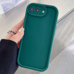 غطاء هاتف TPU مع إطار مقاوم للصدمات، تصميم غير لامع مع فتحات دقيقة، لهواتف iPhone 8 Plus / 7 Plus