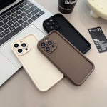غطاء هاتف TPU بإطار مقاوم للصدمات مع فتحات دقيقة ومعتم، لهاتف iPhone 16 Pro، لهاتف iPhone 16 Plus، لهاتف iPhone 16، لهاتف iPhone 15 Pro Max، لهاتف iPhone 15 Pro، لهاتف iPhone 15 Plus