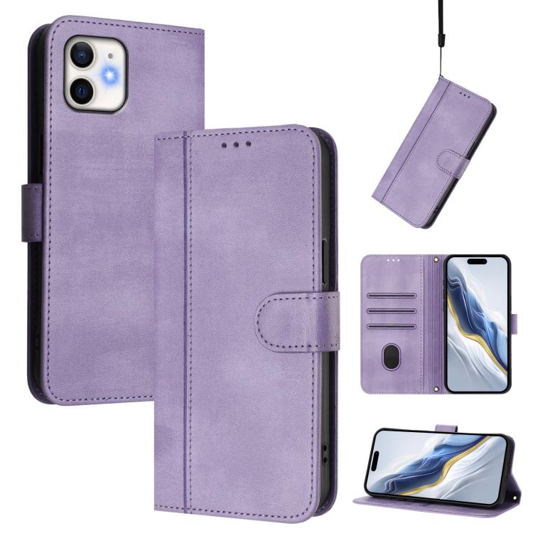 غطاء هاتف جلدي رجعي مع إبزيم توصيل الخطوط، لـ iPhone 11 Pro Max، iPhone 11، iPhone 11 Pro، iPhone X / XS، iPhone XR، iPhone XS Max