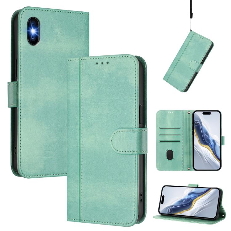 غطاء هاتف جلدي رجعي مع إبزيم توصيل الخطوط، لـ iPhone 11 Pro Max، iPhone 11، iPhone 11 Pro، iPhone X / XS، iPhone XR، iPhone XS Max