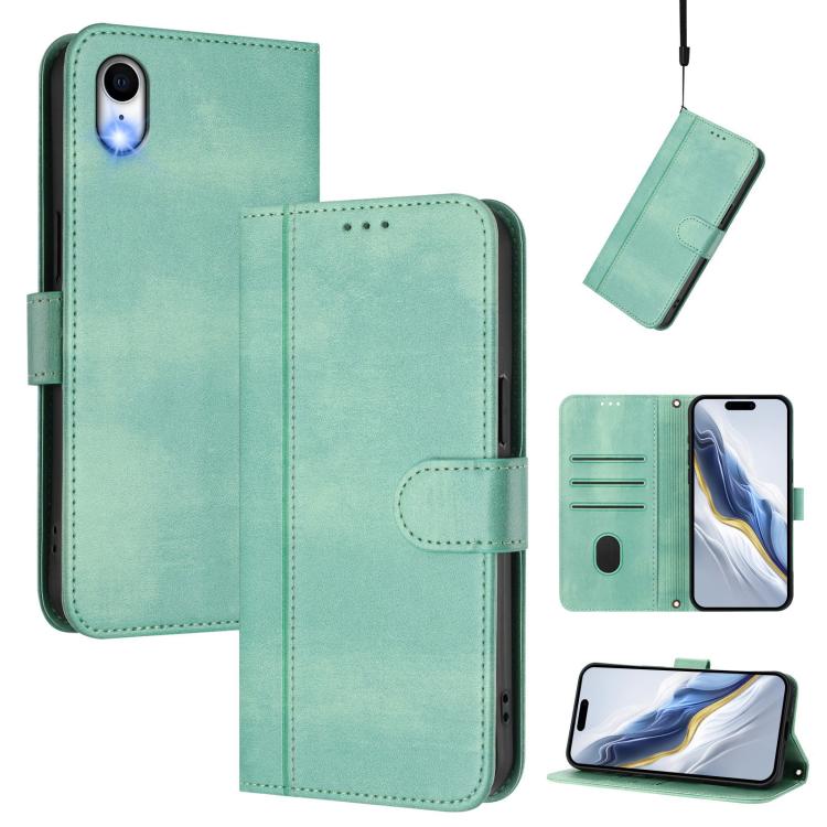 غطاء هاتف جلدي رجعي مع إبزيم توصيل الخطوط، لـ iPhone 11 Pro Max، iPhone 11، iPhone 11 Pro، iPhone X / XS، iPhone XR، iPhone XS Max