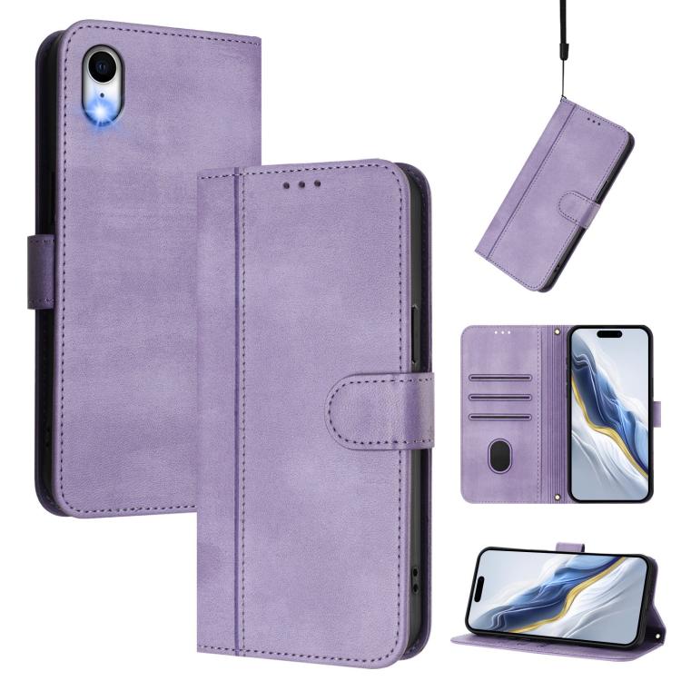 غطاء هاتف جلدي رجعي مع إبزيم توصيل الخطوط، لـ iPhone 11 Pro Max، iPhone 11، iPhone 11 Pro، iPhone X / XS، iPhone XR، iPhone XS Max
