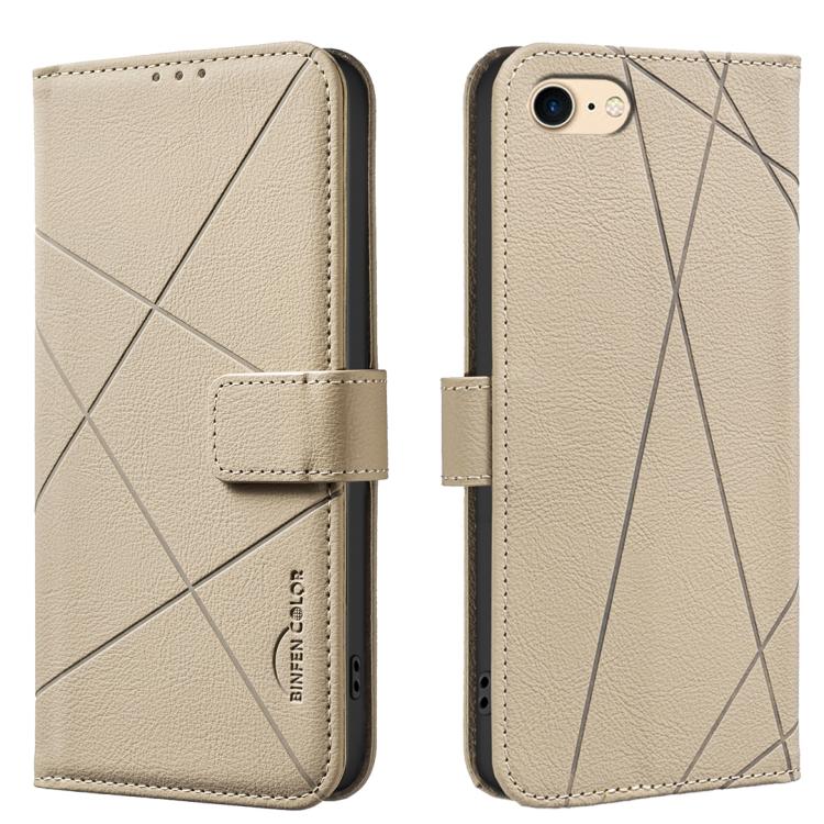 غطاء هاتف جلدي بنمط هندسي مع RFID، لـ iPhone 6 / 7 / 8 / SE، iPhone 13 Pro Max، iPhone 13 Pro، iPhone 12 / 12 Pro، iPhone 12 Pro Max، iPhone 11 Pro Max، iPhone 11، iPhone 11 Pro