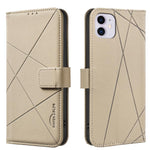 غطاء هاتف جلدي بنمط هندسي مع RFID، لـ iPhone 6 / 7 / 8 / SE، iPhone 13 Pro Max، iPhone 13 Pro، iPhone 12 / 12 Pro، iPhone 12 Pro Max، iPhone 11 Pro Max، iPhone 11، iPhone 11 Pro