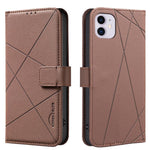 غطاء هاتف جلدي بنمط هندسي مع RFID، لـ iPhone 6 / 7 / 8 / SE، iPhone 13 Pro Max، iPhone 13 Pro، iPhone 12 / 12 Pro، iPhone 12 Pro Max، iPhone 11 Pro Max، iPhone 11، iPhone 11 Pro