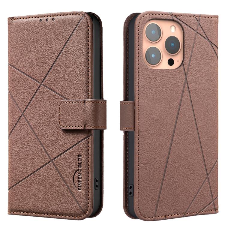 غطاء هاتف جلدي بنمط هندسي مع RFID، لـ iPhone 6 / 7 / 8 / SE، iPhone 13 Pro Max، iPhone 13 Pro، iPhone 12 / 12 Pro، iPhone 12 Pro Max، iPhone 11 Pro Max، iPhone 11، iPhone 11 Pro
