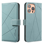 غطاء هاتف جلدي بنمط هندسي مع RFID، لـ iPhone 6 / 7 / 8 / SE، iPhone 13 Pro Max، iPhone 13 Pro، iPhone 12 / 12 Pro، iPhone 12 Pro Max، iPhone 11 Pro Max، iPhone 11، iPhone 11 Pro
