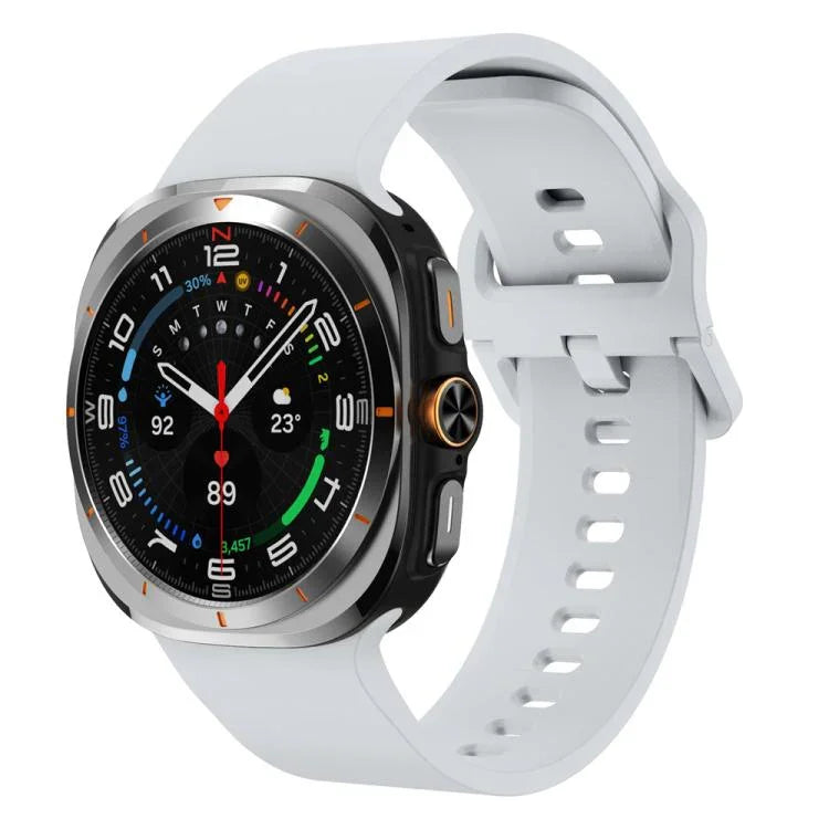 Solid Color Colorful Buckle Silicone Watch Band, For Samsung Galaxy Watch Ultra 47mm / Ultra 2025