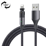 كابل شحن USB إلى 8 بن بزاوية دوران 180 درجة 2.4A، 1.2 متر 8 بن، 2 متر 8 بن