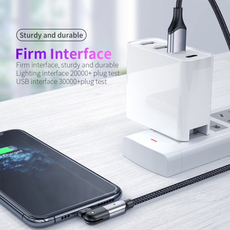 كابل شحن USB إلى 8 بن بزاوية دوران 180 درجة 2.4A، 1.2 متر 8 بن، 2 متر 8 بن