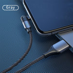 كابل شحن USB إلى 8 بن بزاوية دوران 180 درجة 2.4A، 1.2 متر 8 بن، 2 متر 8 بن