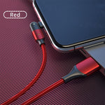 كابل شحن USB إلى 8 بن بزاوية دوران 180 درجة 2.4A، 1.2 متر 8 بن، 2 متر 8 بن