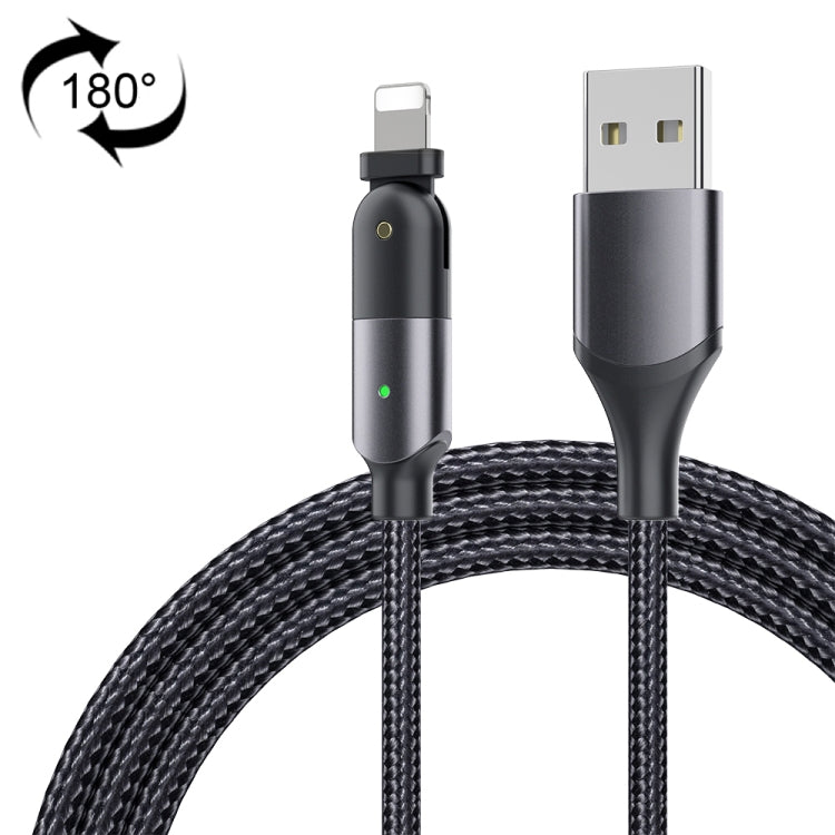 كابل شحن USB إلى 8 بن بزاوية دوران 180 درجة 2.4A، 1.2 متر 8 بن، 2 متر 8 بن